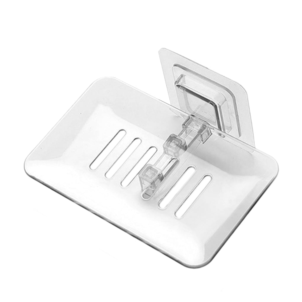 Details about   Bathroom Shower PP Soap Box Dish Storage Plate  Wall Shelf Holder Rack 