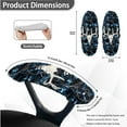 thumbnail image 6 of FKELYI Forest Blue Leaf Antler Print Office Chair Cover with 2 Pcs Armrest Covers Dustproof Swivel Boss Chair Protector Armchair Slipcover for Home Office Decor, Small, 6 of 6