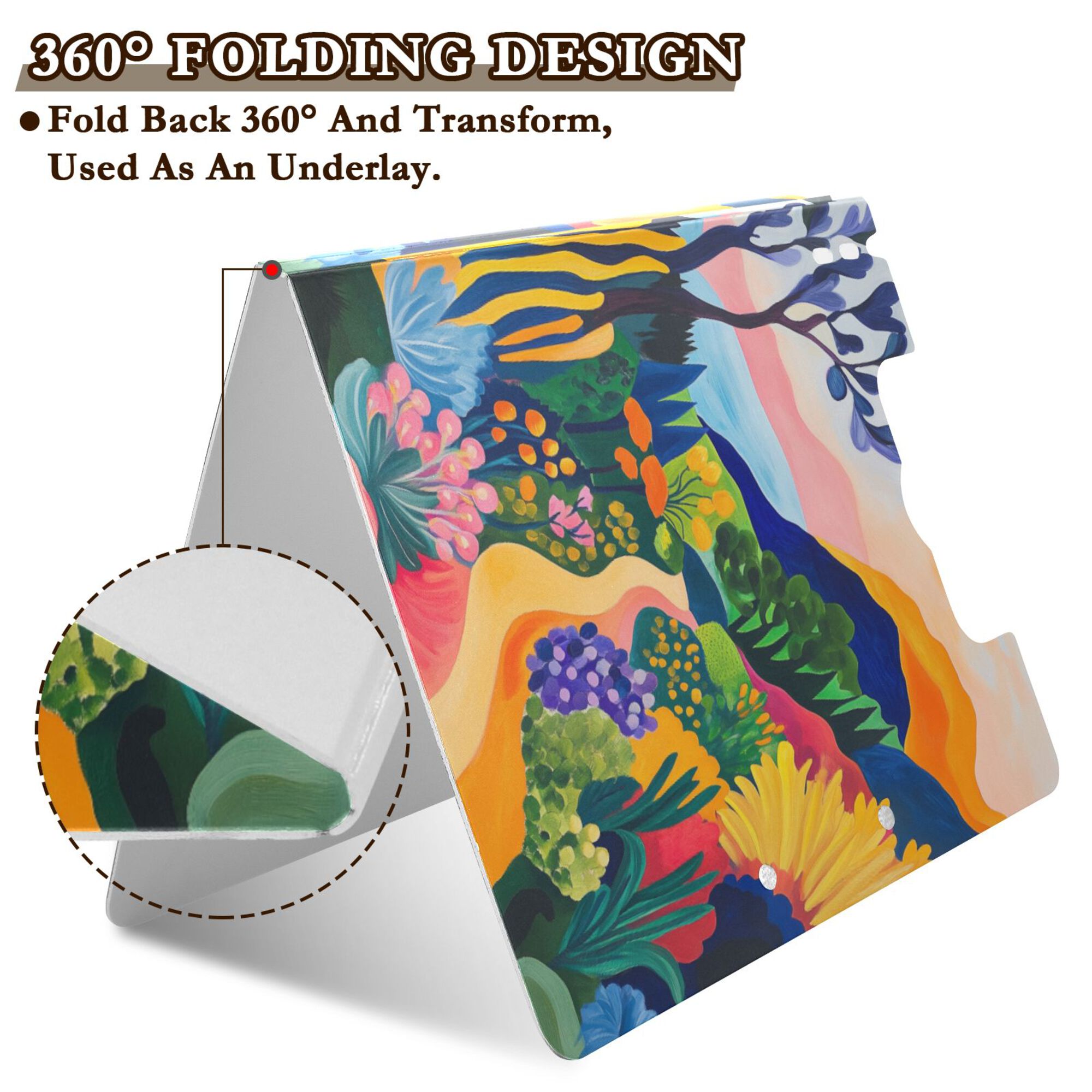 FORMRS A4 Clipboard Folder with Pen Holder Horizontal Foldable School Office Binder, Art Path