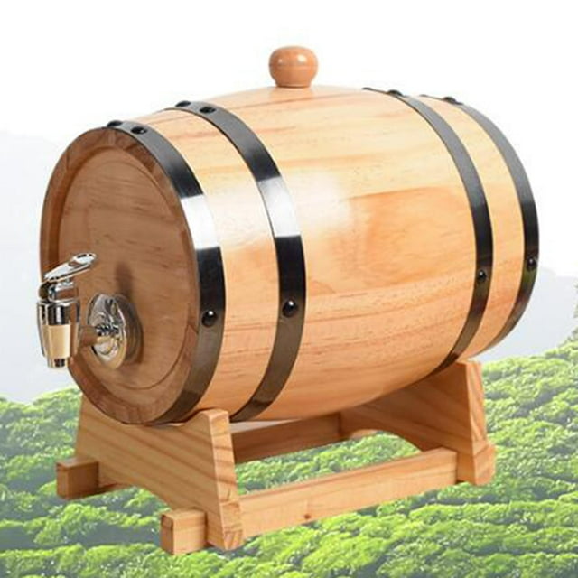 Baril Durable en Chêne Vieilli avec Support pour Cocktail de Bière 1.5L