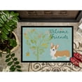 thumbnail image 3 of Carolines Treasures BB7608JMAT Welcome Friends Pembroke Welsh Corgi Red Doormat 24x36 36"L x 24"W multicolor, 3 of 4