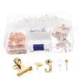 Hytrove Metal Push Pins Golden Decorative for Fixing Cork Board ...