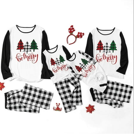 Matching Family Pajamas Christmas Reindeer PJs Mum and Me Sleepwear for Boys Girls 2 Pieces Pants Set