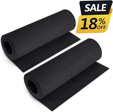 2-Pack Black Eva Foam Cosplay Sheets roll, Premium eva Craft Foam 2mm Thick, 13.5" x 49", High Density 86kg/m3 for Cosplay Costume, Crafts, DIY Projects