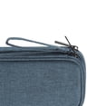 thumbnail image 2 of Organizador de dispositivos de doble capa jixopn, bolsa de almacenamiento suave para cables y cargadores, ideal para viajes (azul), 2 of 8