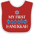 thumbnail image 3 of Inktastic My 1st Hanukkah Dreidels in Blue with Star of David Boys or Girls Baby Bib, 3 of 4