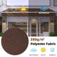 thumbnail image 3 of MEETWARM 9.8'x 8.2' Patio Awning Retractable Awning Cover for Sunshade Shelter, Outdoor Patio Canopy with Manual Crank Handle/Water-Resistant 280g/m² Polyester for Patio, Balcony, Yard, Coffee, 3 of 7