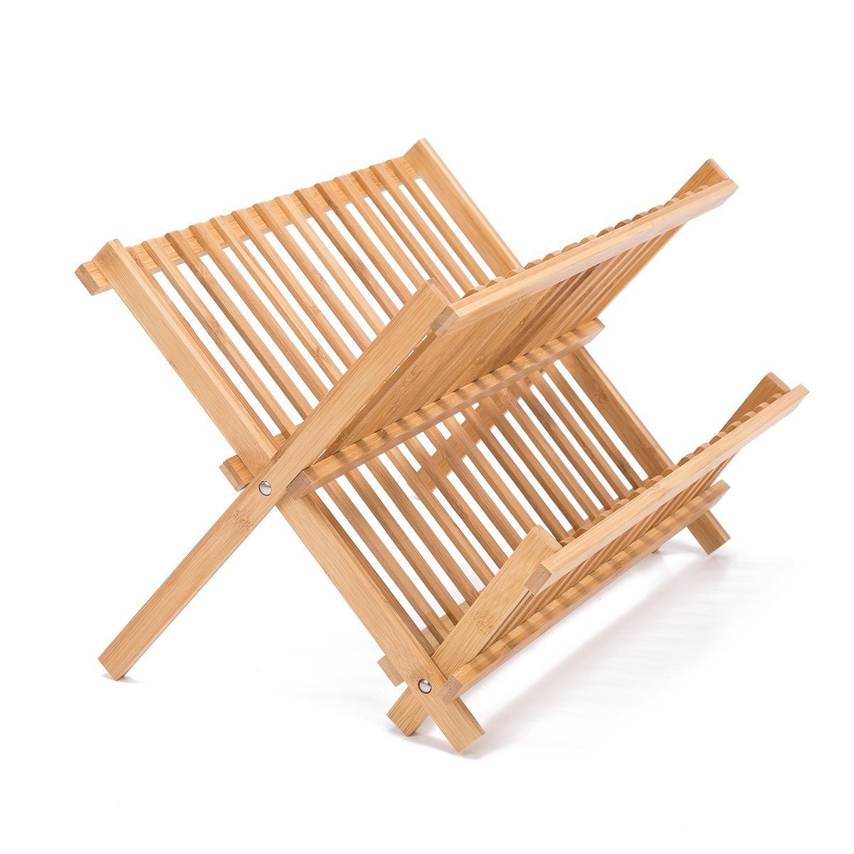 THY COLLECTIBLES 100 Natural Bamboo Dish Drying Rack Bamboo Dish Rack