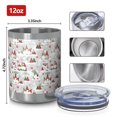 thumbnail image 3 of 12oz Tumblers Multicolor Christmas Gnome Pattern Vacuum Insulated Stainless Steel Travel Tumbler Cups Mug with Lid and Straw for Beer,Coffee,Beverages with Cleaning Brush for Cold & Hot Drinks, 3 of 5