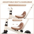 thumbnail image 4 of Wisairt 5-in-1 Toddler Tricycle with Push Handle for 1-3 Years, Toddler Bike, Kids Trike, Balance Bike with Adjustable Seat & Handlebar, Khaki, 4 of 8