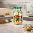 thumbnail image 2 of Salad Container with Dressing Cup, Reusable Meal Prep Salad Jar, Leakproof Lunch Food Storage Container for Work Travel (Clear), 2 of 8