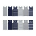 thumbnail image 2 of Buyless Fashion Boys Scoop Neck Tagless Undershirts Soft Cotton Tank Top  (12 Pack)  11-12, 2 of 7