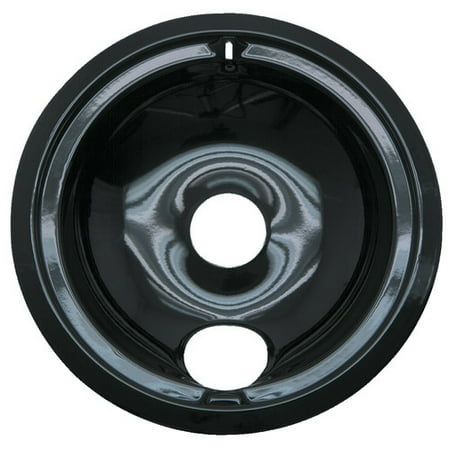 Range Kleen Large Drip Bowl, Style B fits Plug-In Electric Ranges GE/Hotpoint/Kenmore/RCA, Black Porcelain