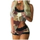 thumbnail image 1 of Gibobby Lencería sexy de encaje para dormir Pantalones cortos de Lingerie Pajamas Print Sleevelless Women Lace(Marrón, M), 1 of 4