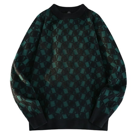 

Clearance 2023 YOHOME Autumn and Winter New Sweaters Mens Womens Knitted Underlay Shirt with Couple Top Black L