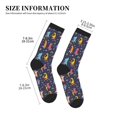 thumbnail image 3 of Xecao Cartoon Dinosaur Print Crew Socks for Men and Women, Men's Soft Moisture-wicking Sock, 3 of 7