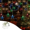thumbnail image 1 of Dvkptbk outdoor string lights Christmas Star Curtain Light Home Party Decoration Lights 16 Star 80Mini LED 11.5ft Light String Lights for Holiday Decor, 1 of 7