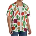 thumbnail image 4 of Easygdp Vegetables Men's Casual Short-sleeved Shirt with Pocket and Button Suitable for Beach Vacation Leisure - 3X-Large, 4 of 7