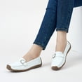 thumbnail image 6 of Ecetana Women's Leather Loafers Classic Slip-On Dress Flats Comfort Office Shoes, 6 of 8