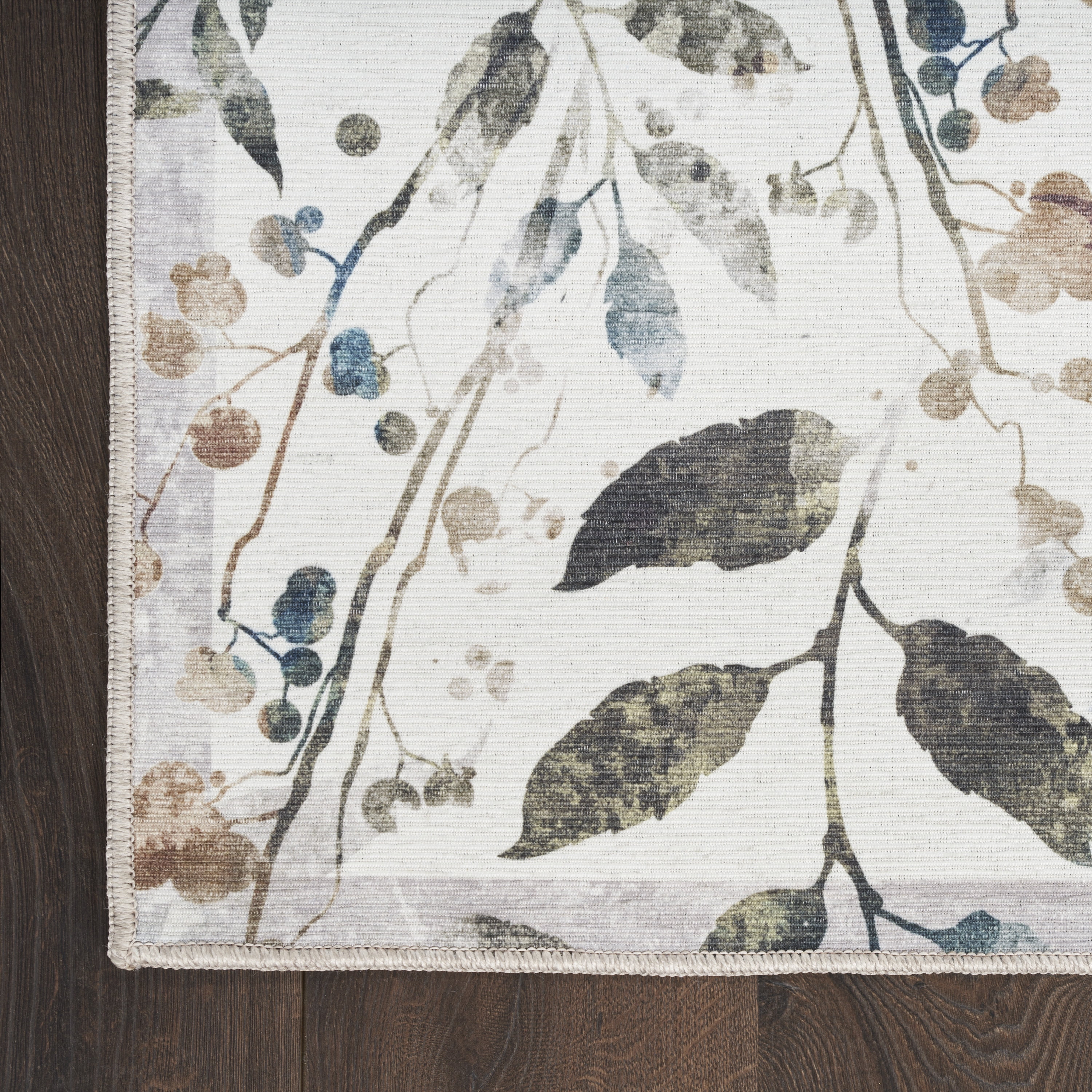 Nourison Nourison Washables Floral Ivory Multicolor 2'2" x 8' Area Rug (2x8)