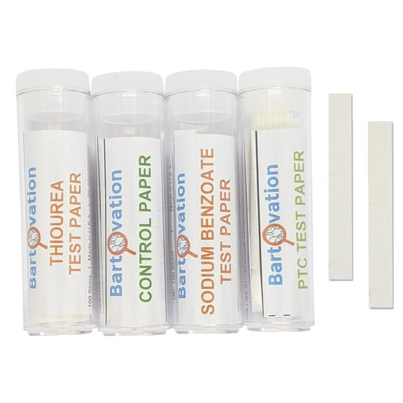 Super Taster Test Lab Kit with Instructions, Phenylthiourea (PTC), Sodium Benzoate, Thiourea and Control [400 Total Strips]