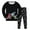 Black, variant on WUANDIXFA Baby Boys Pajamas Set Girls Pajama Set Long Sleeve Pants Sleepwear Outfits Cute Print Toddler Kids Loungewear Matching Toddler and Baby Pajamas,Black,2-3 Years