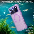 thumbnail image 3 of Funda de teléfono Mangix para iPhone 17 Pro Max, resistente al agua, color morado, 3 of 9