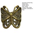 thumbnail image 7 of Joernso Women Ring Carving Elegant Hypoallergenic Golden Silver Color Retro Butterflies Finger Ring Fashion Jewelry, 7 of 7