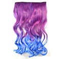 thumbnail image 1 of Fiudx Extensión de Cabello con Clip de Colores, Peluca de Fibra Resistente Al Calor, Fácil de Colocar y Quitar, Postizo Largo y Rizado, Accesorio de Moda para Mujer, Diseño Degradado, Versatilidad de, 1 of 3