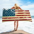 thumbnail image 4 of Beach Towel Microfiber Quick Dry American Flag Beach Towel Oversized Usa Beach Towels Lightweight Striped Pool Spa Towels Quick Dry 60X30 Inch Travel Beach Towels American Flag Made in Usa, 4 of 6