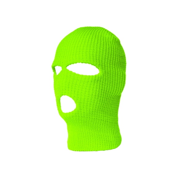 Top Headwear's 3 Hole Face Ski Mask, Neon Green