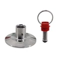 thumbnail image 1 of DimyFew Ball Convert Lid 1.5 Inch Clamp End Cap with Pull Ring PRV Homebrew Cap Pressure Relief Valve Replacement 304 Stainless Steel Fitting Home Brew Connector End Cap Plate DIY Brew 35psi, 1 of 8