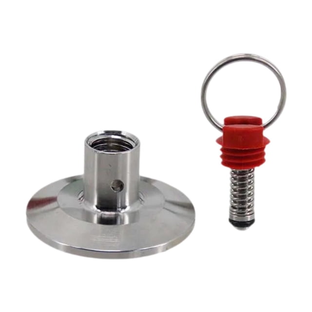 DimyFew Ball Convert Lid 1.5 Inch Clamp End Cap with Pull Ring PRV Homebrew Cap Pressure Relief Valve Replacement 304 Stainless Steel Fitting Home Brew Connector End Cap Plate DIY Brew 35psi