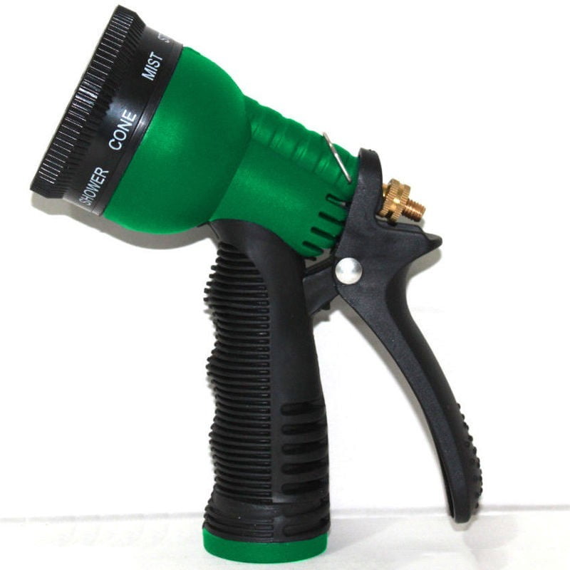 7 Way Patterns Heavy Garden Hose Water Pressure Spray Nozzle Adjustable