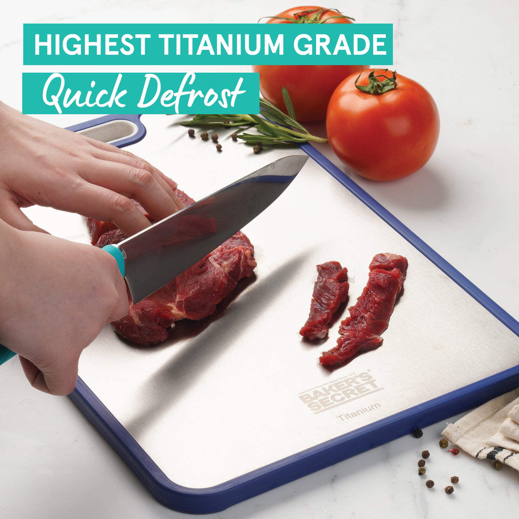 Titanium Cutting Boards for Kitchen, Cutting Board Double Sided Food Grade, Pure Titanium and Wheat Straw PP, Dishwasher Safe Easy to Clean Large Size 16”×11” Dark Grey by Baker's Secret