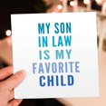 thumbnail image 7 of 3drose, My Son in Law Is My Favorite Child Funny Inlaw Family Humor Joke Blue, 12 Greeting Cards with Envelopes, 7 of 7