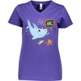thumbnail image 3 of Inktastic Teacher Shark with School of Fish Women's V-Neck T-Shirt, 3 of 5