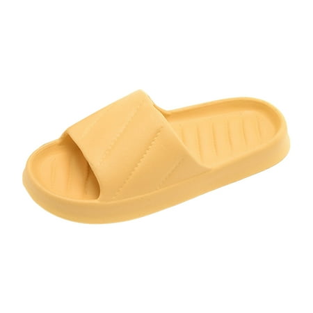 OJSFQUFP Womens Summer Slippers Men and Women Shoes Indoor and Outdoor Home Slippers Fashionable Lightweight Sandals Woman S Slippers Yellow 40