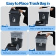 thumbnail image 2 of Cand 4 Pack 13 Gallon Swing Lid Garbage Can, Plastic Kitchen Trash Can, Grey, 2 of 7