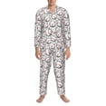 thumbnail image 3 of Fotbe Cute Baseball Pattern Long Sleeve Pajama Set for Men,Sleepwear Set,2-piece Loungewear Set,Soft PJs Comfy Nightwear with Pockets-Large, 3 of 7