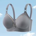 thumbnail image 5 of SMihono Bras for Women 2025 Full Support No Underwire Seamless Wireless Breathable Everyday Bras Plus Size Push Up Bra Gray L US(12), 5 of 9