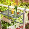 thumbnail image 1 of Geemuslly Table Suspendue Entièrement en Métal pour Rampe de Balcon, Table de Bar de Patio Intérieure et Extérieure, Table de Terrasse Suspendue Réglable Table de Bar de Balcon, Hauteur Réglable à 3 Niveaux, 1 of 7