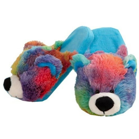 Genuine Ultra Soft My Pillow Pet RAINBOW BEAR PEACEFUL SLIPPER Medium, The best friend your feet could ever ask for! By Pillow