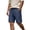 Dark Blue, variant on Mens Casual Sweat Cargo Shorts Drawstring Elastic Waist Athletic Workout Gym Jogger Shorts with Pockets Dark Blue,L