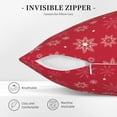 thumbnail image 5 of Square Throw Pillow Covers with Core, Red Christmas Snowflakes Pillows for Sofa Beds, 18"x18", 5 of 9