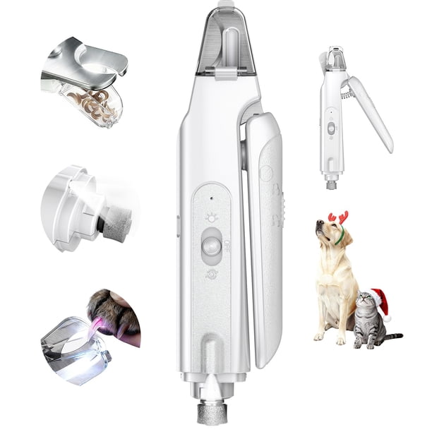 Cortauñas y amoladora 2 en 1 para mascotas CATPICK con luz LED