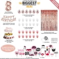 thumbnail image 2 of 8th Birthday Decoration Rose Gold, 8 Party Supplies Decoration, 8th Sash, 8 Cake Topper, 8th Photo Props, confetti Balloons, Curtain, 2 of 4