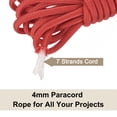 thumbnail image 5 of Uxcell 550 Paracord Rope 10ft, 4mm Thin Paracord Nylon Cord Survival 7-Strand Core for Tent Camping Outdoor Gear - Red, 5 of 7