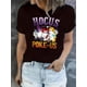 thumbnail image 1 of Camiseta De Mujer Camiseta De Verano Para Mujer Para Viajes En La Calle TrabajoWomen's Halloween Graphic T-Shirt - "HOocus Poke-us" Fun Print, Casual Round Neck Short Sleeve, Comfortable Polyester B, 1 of 6