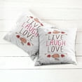 thumbnail image 6 of Ambesonne Live Laugh Love Throw Pillow Cover 2 Pack, Teacup Cookies, 16", Multicolor, 6 of 7